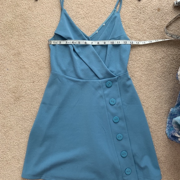 Silence + Noise Blue Button Dress - Picture 6 of 7